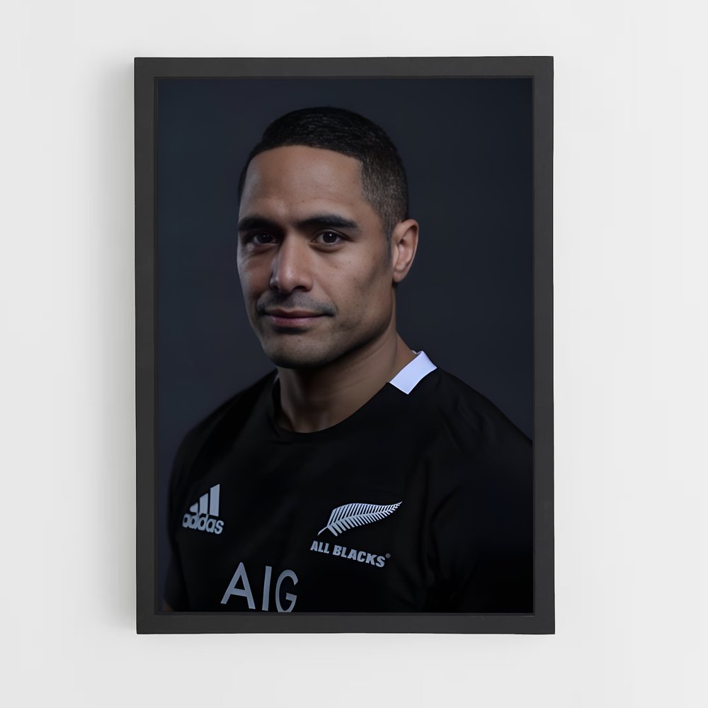 Poster Aaron de smith – affiche Rugby (vue 2)